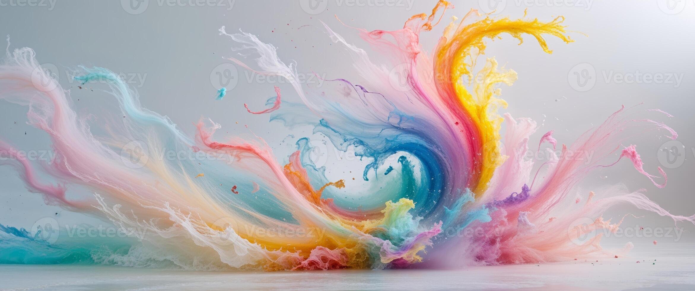 Whimsical vibrancy bursts forth in a symphony of swirling colors. photo