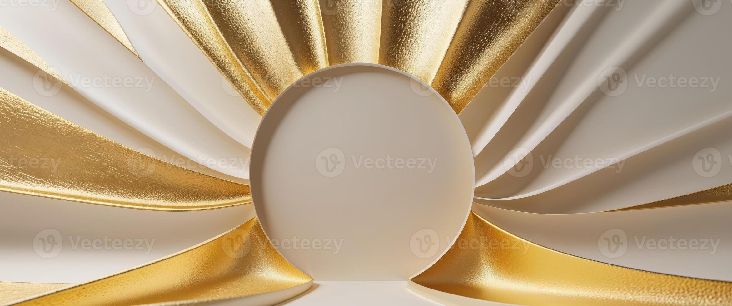 Luxury gold gradient structure background with textured rays photo