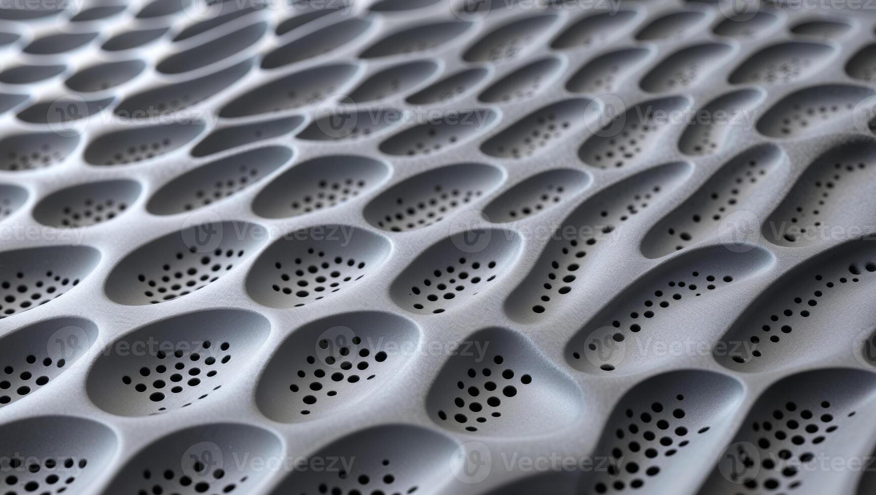 A close up of a white surface with holes photo