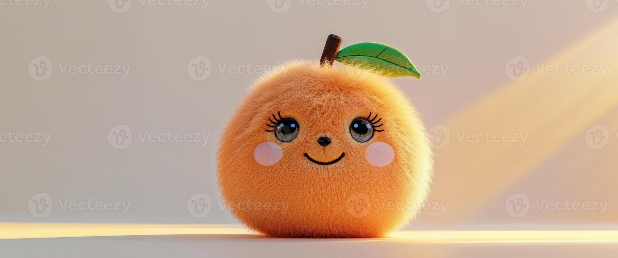 Adorable Orange Plush Toy Cute Fruit Character for Kids photo