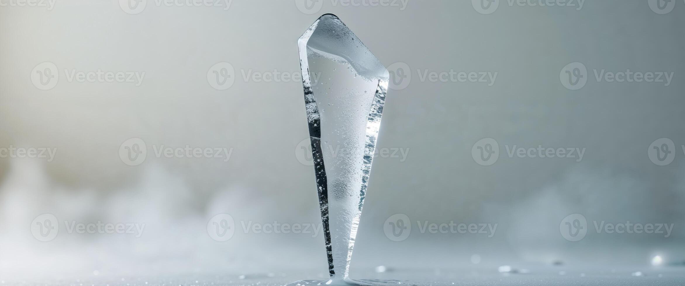 Sharp Glossy Icicle with a Slight Melting Effect photo