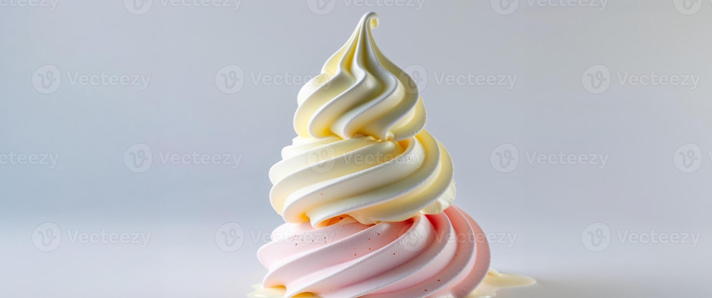 Delicious Swirled Soft Serve Ice Cream Delight. photo