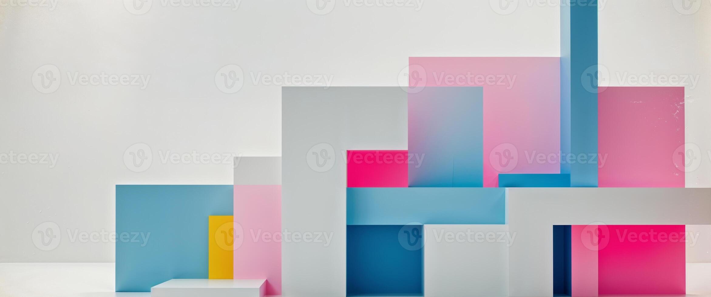 Abstract modern geometric shapes creating stylish composition. photo