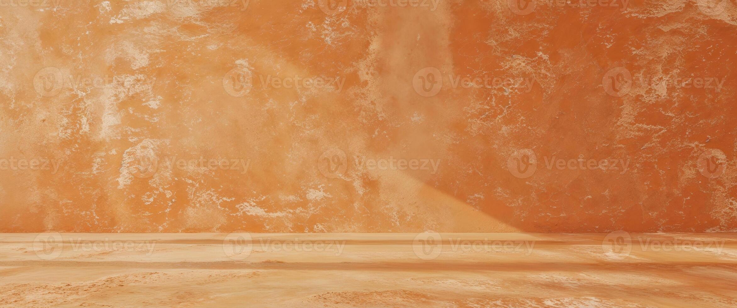 The orange background has a lot of texture and he is aged photo