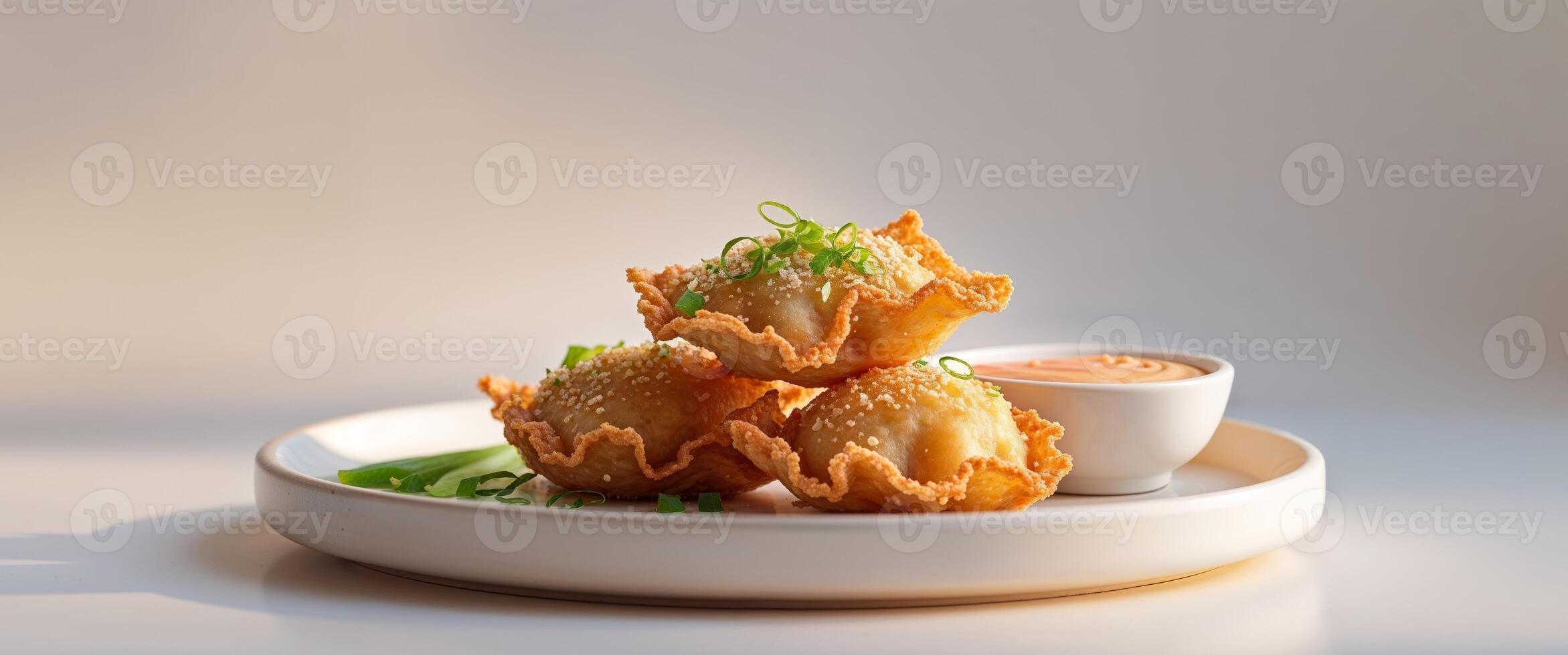 A plate with some fried food on it photo
