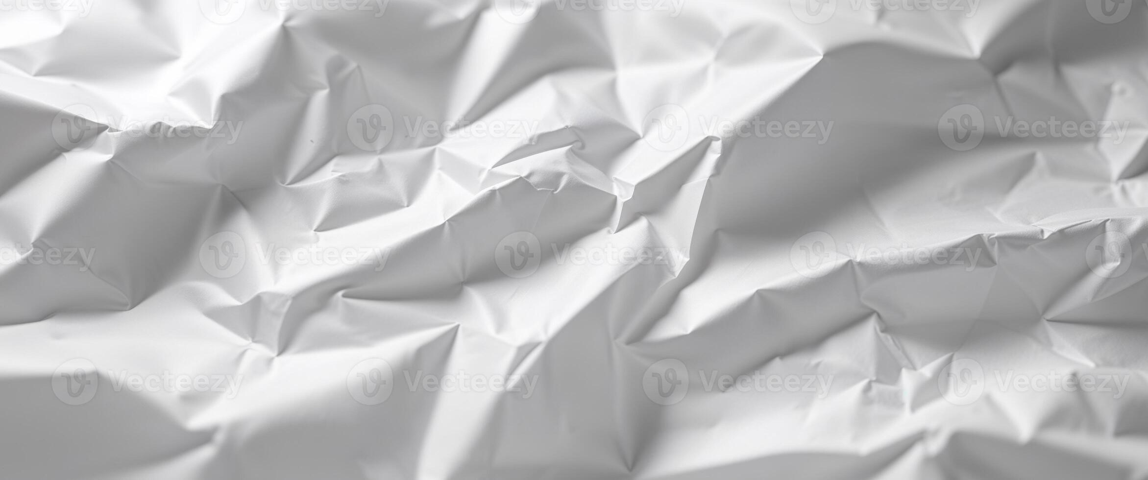Smooth White Crumpled Paper Texture Background for Graphic Design and Art Projects. photo