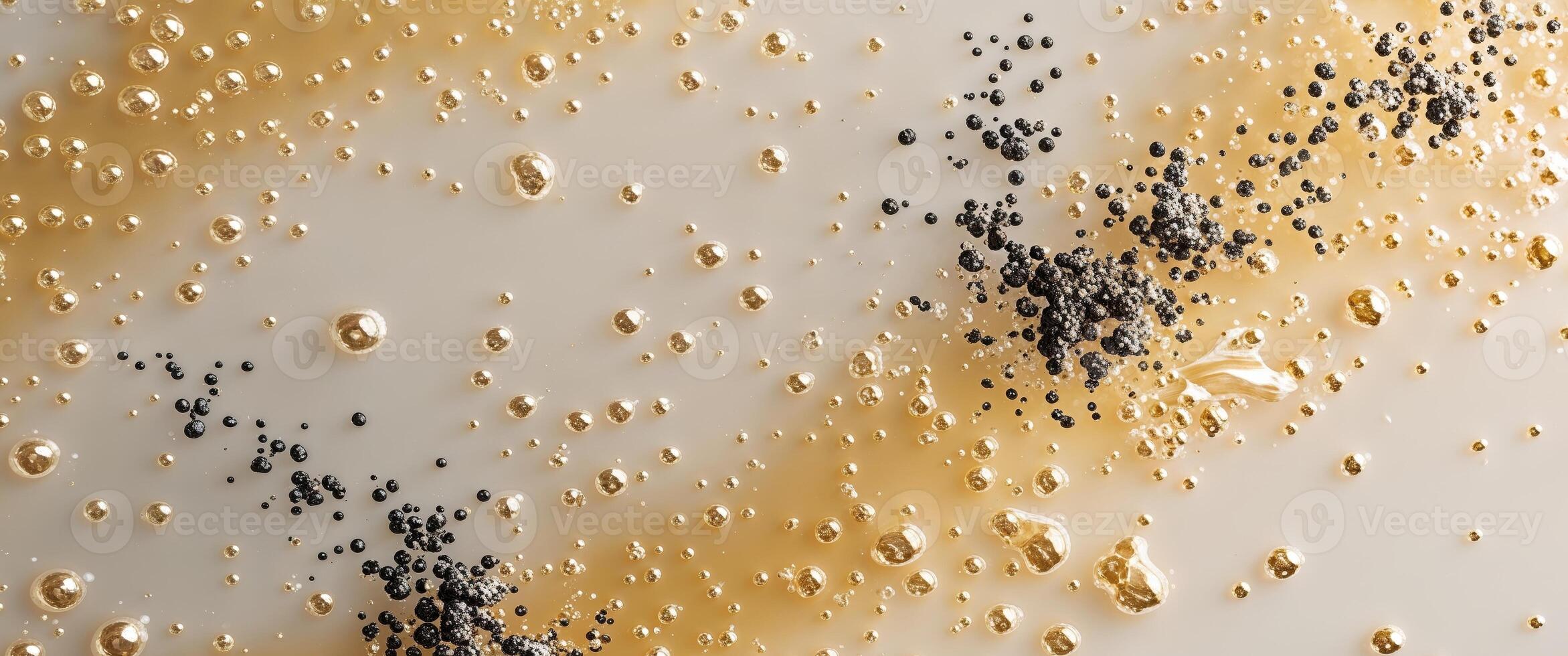 A close up of a beer bottle with bubbles photo
