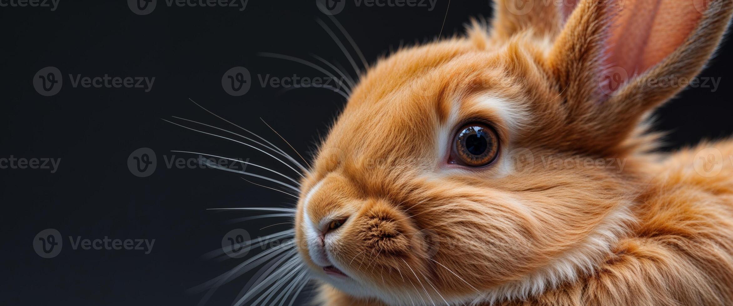 A close up of a rabbit with long ears photo