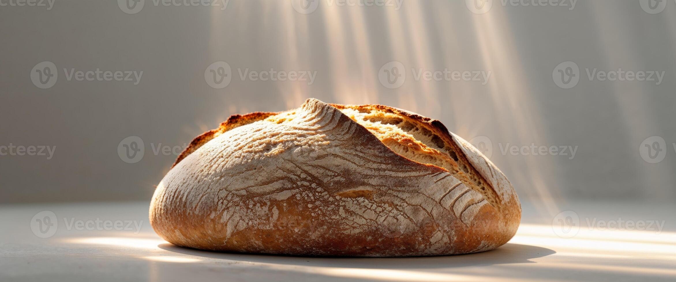 Bread with sunlight coming through the top photo
