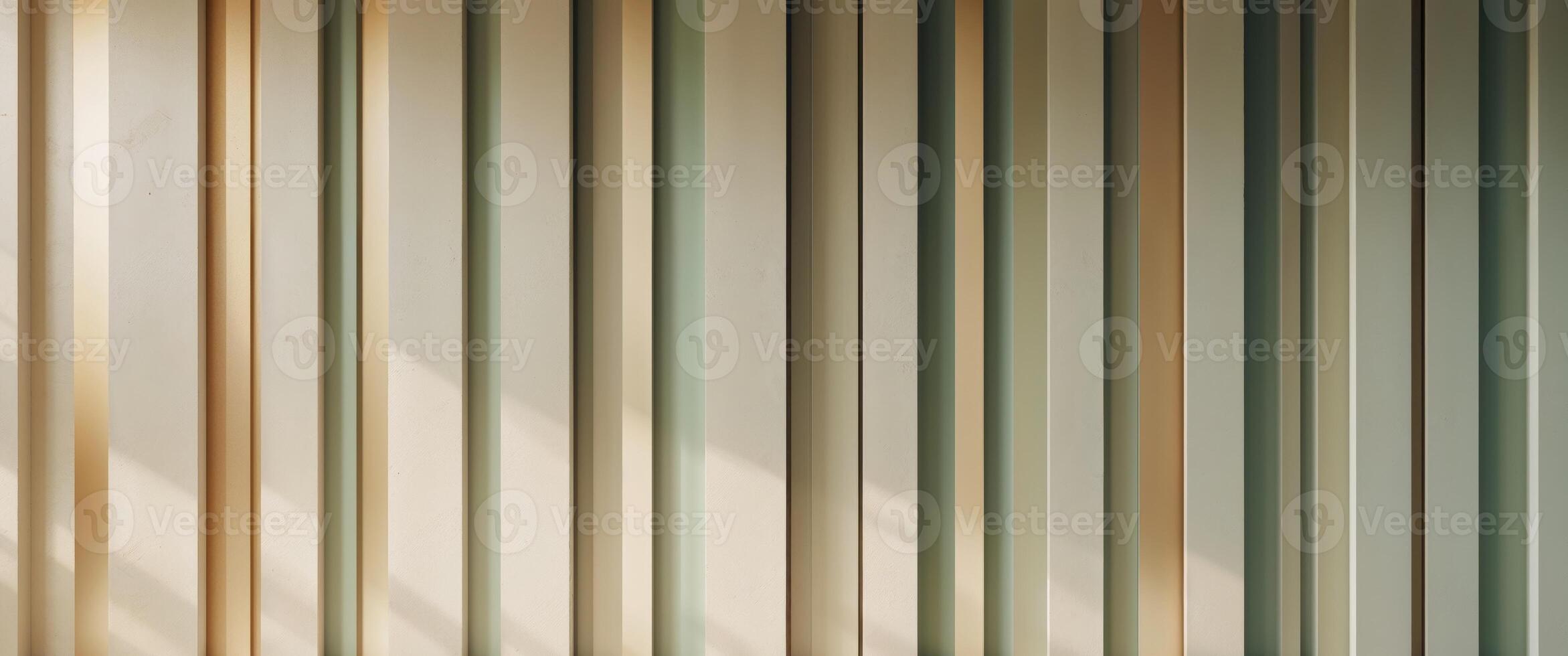 A wall with a striped pattern and light coming through photo