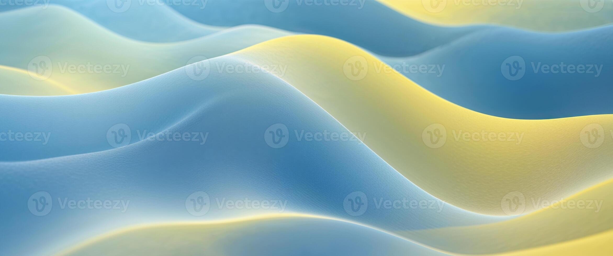 A blue and yellow abstract background with waves photo