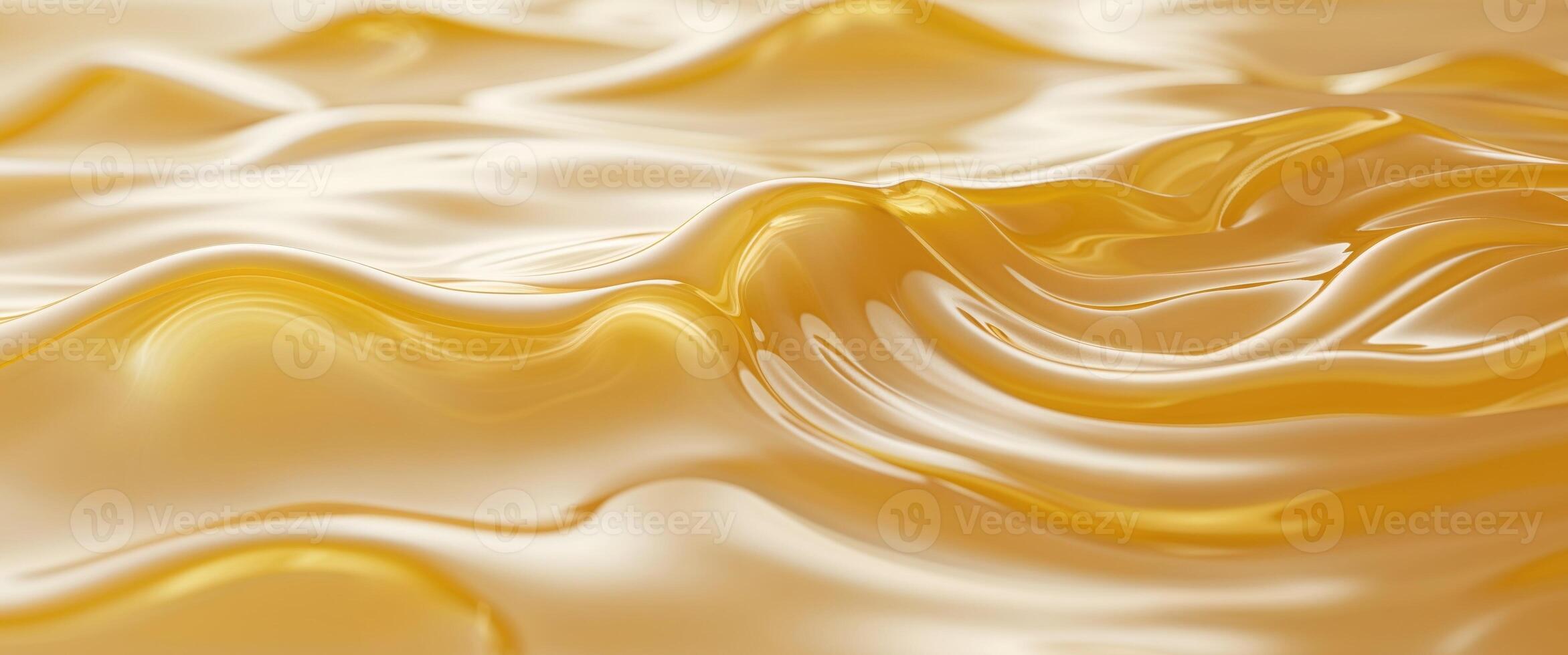 A close up of a liquid with yellow and white swirls photo