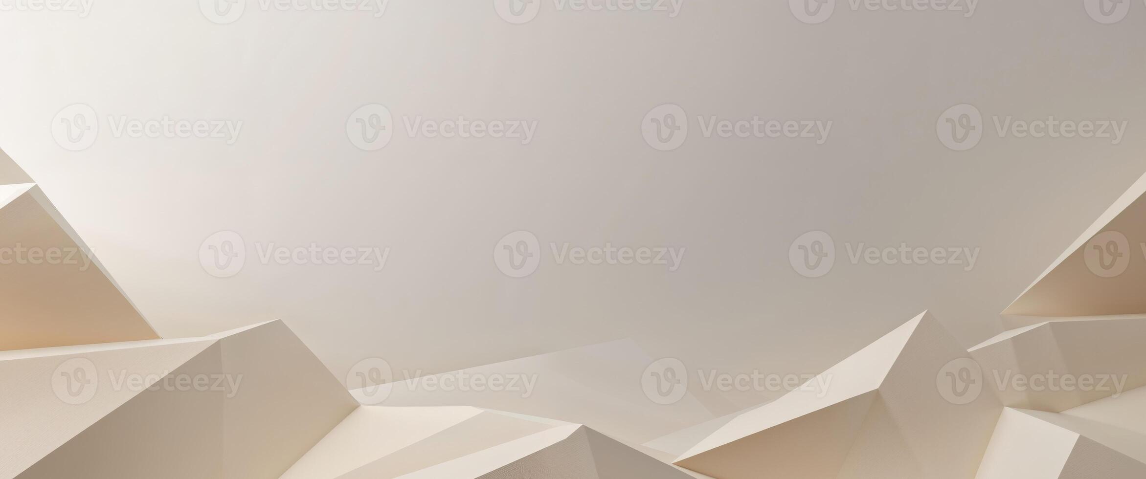 Abstract Beige Low Polygonal Background Texture. photo