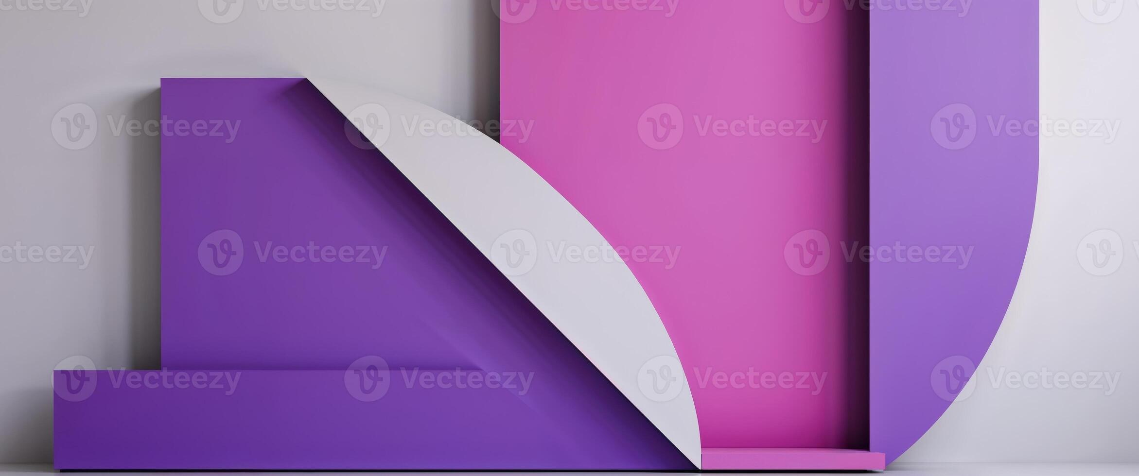 Abstract geometric background featuring purple and pink shapes photo