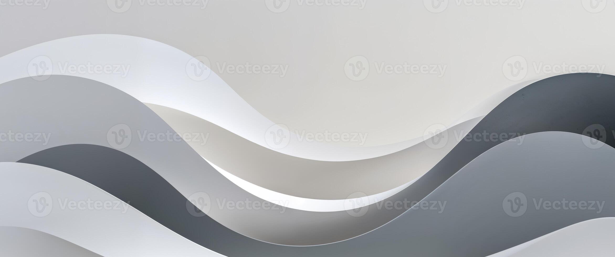 Abstract White and Grey Wavy Background Design photo