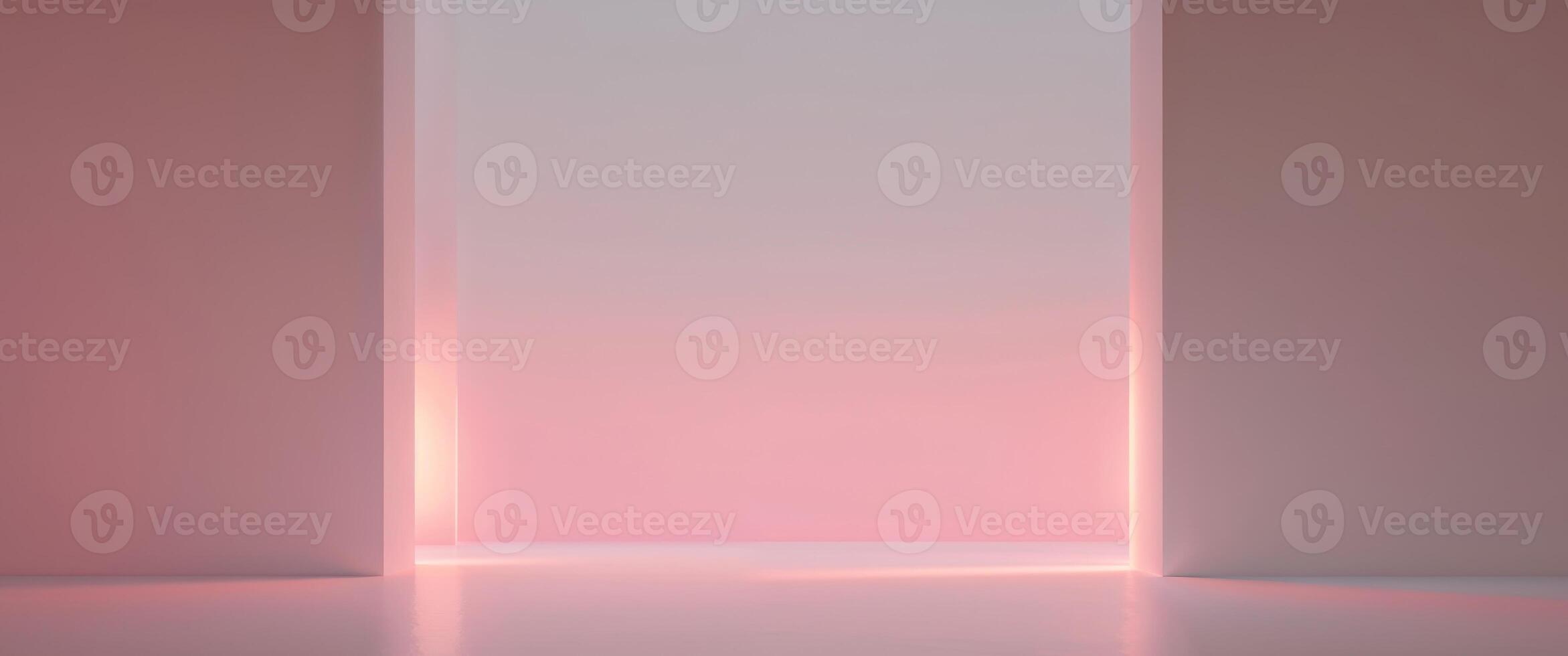 A soft and dreamy stage with soft pink tone. photo