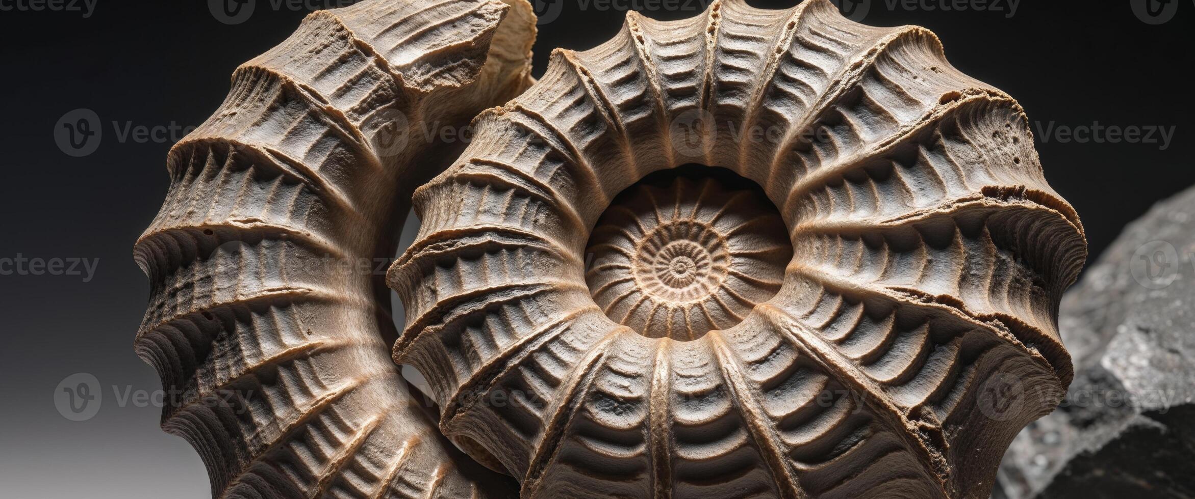 Ammonite Fossil Spiral Shell Ancient Ocean Life photo