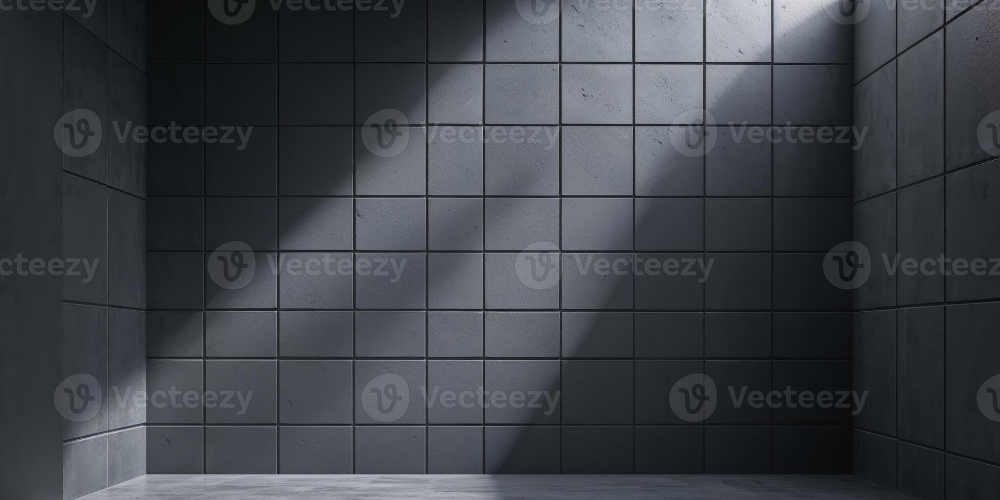 Dark gray textured cubic wall background photo