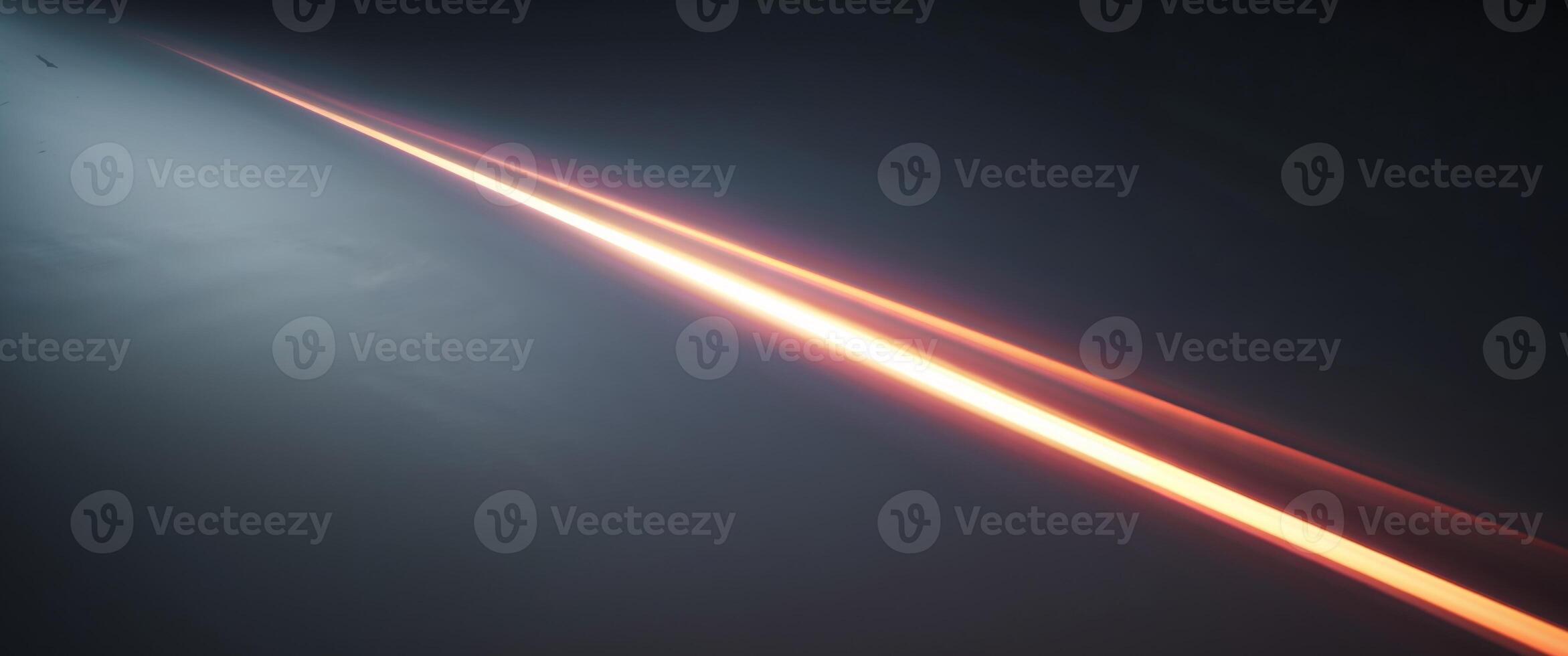 A long line of light coming from a bright object photo