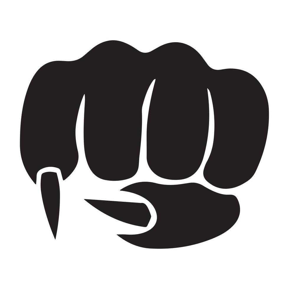 Minimalist Black Animal Paw Silhouette on White Background Illustration vector