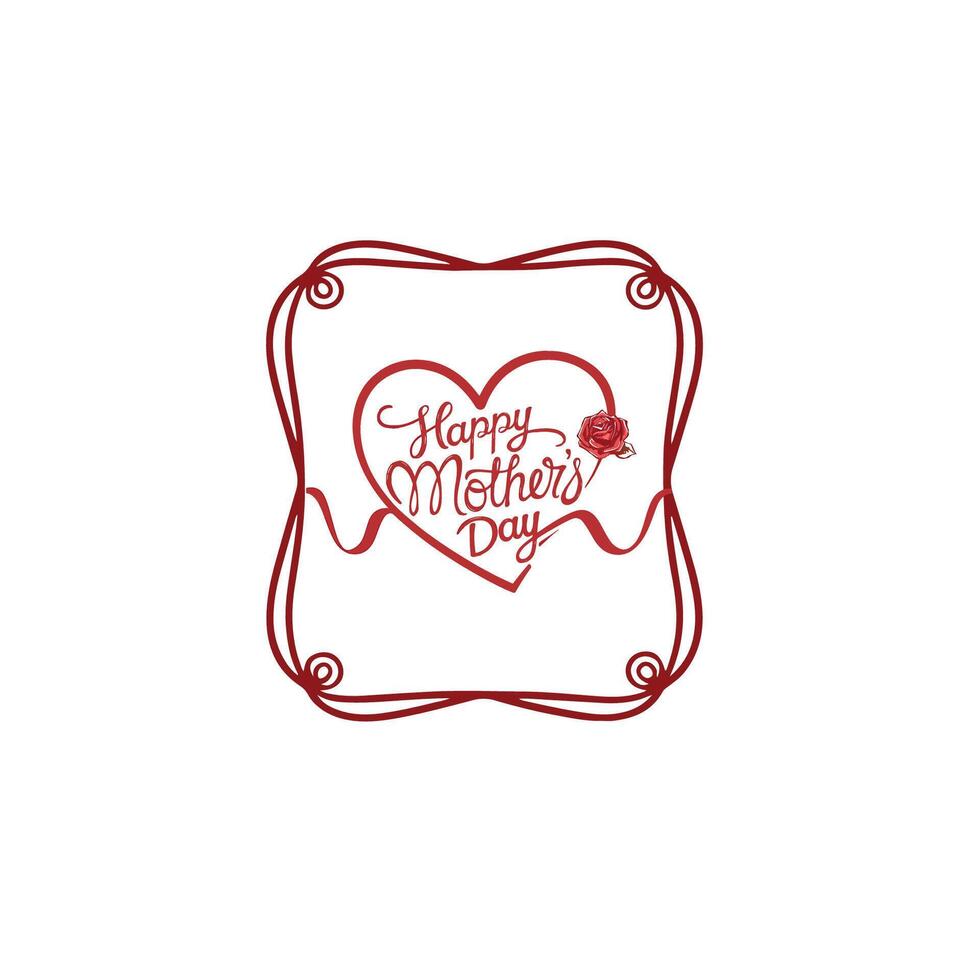 Modern Handwritten Typography for Mother's Day Greeting vector