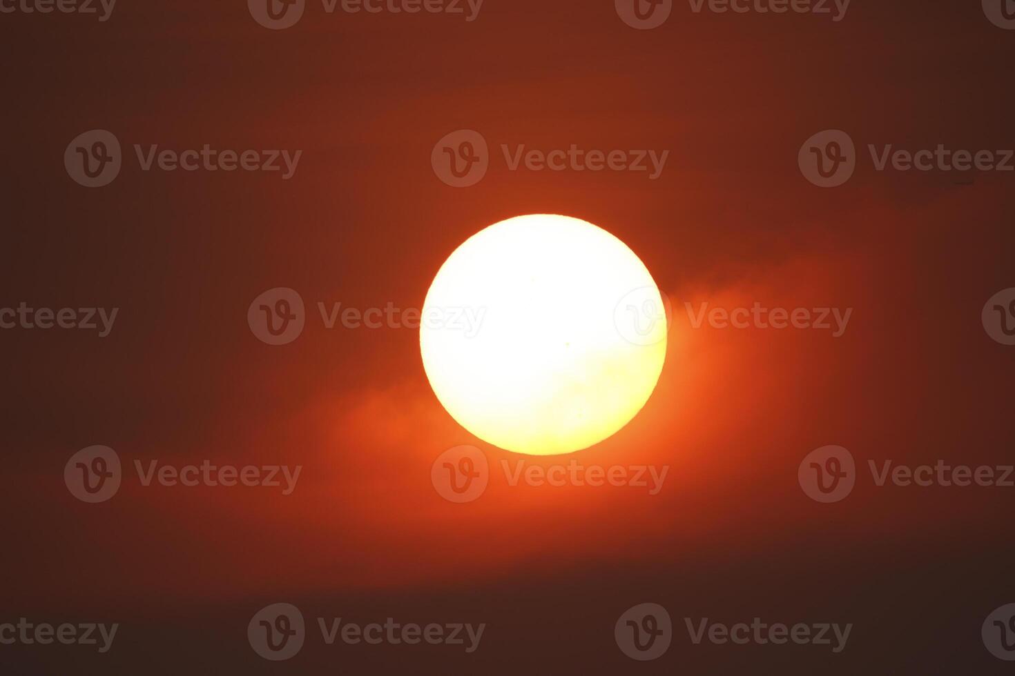 The summer evening sun was still shining in the sky. photo