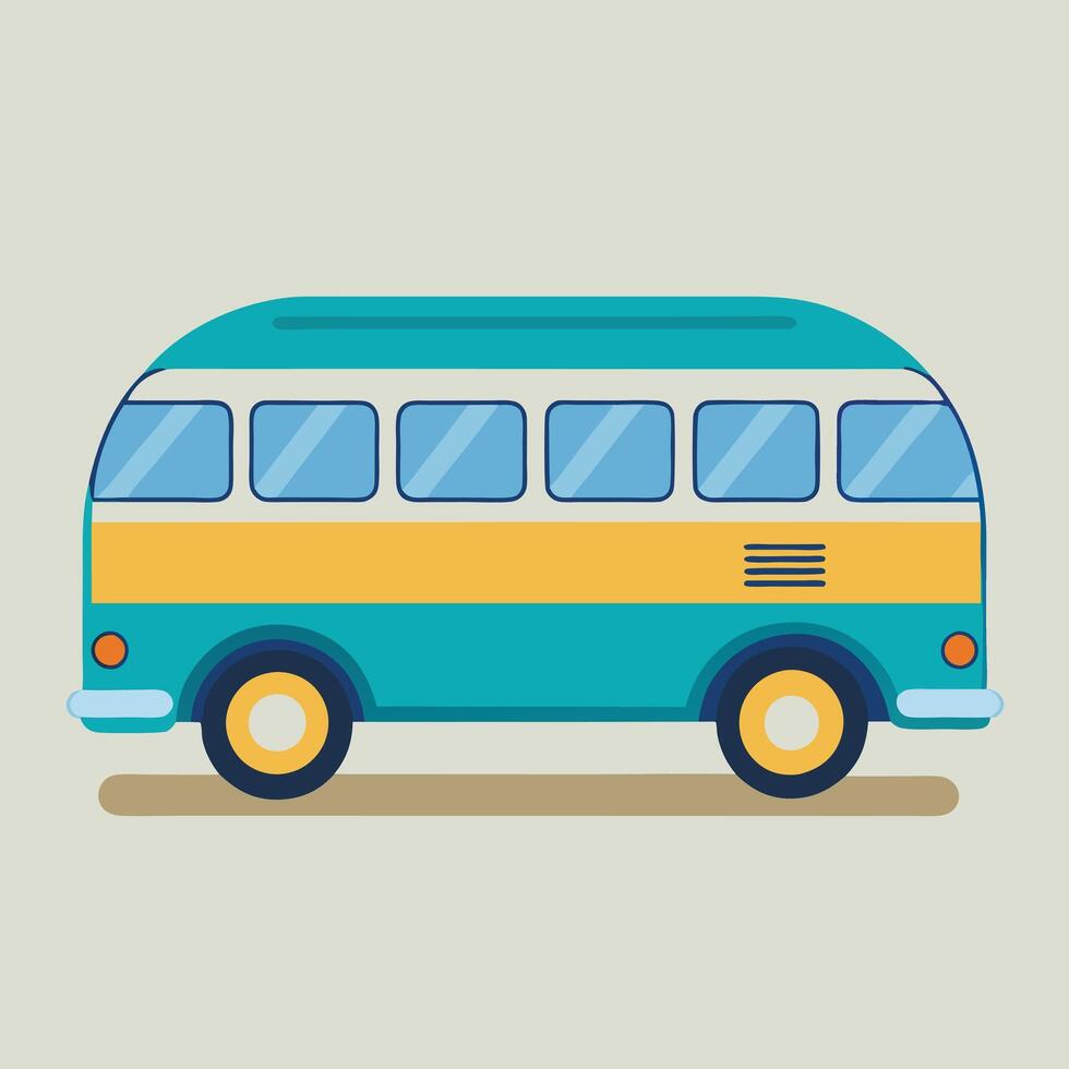 a flat illustration of van vector