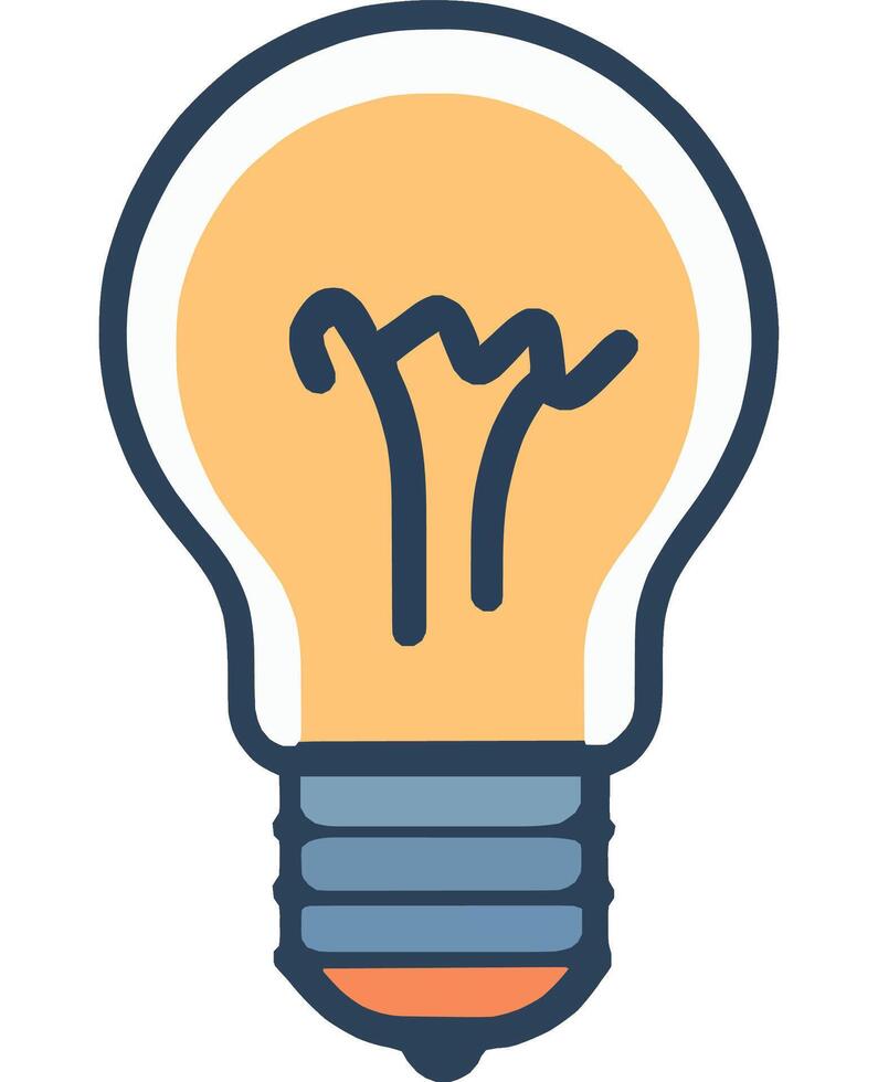 Light Bulb Energy Innovation Design Idea vector