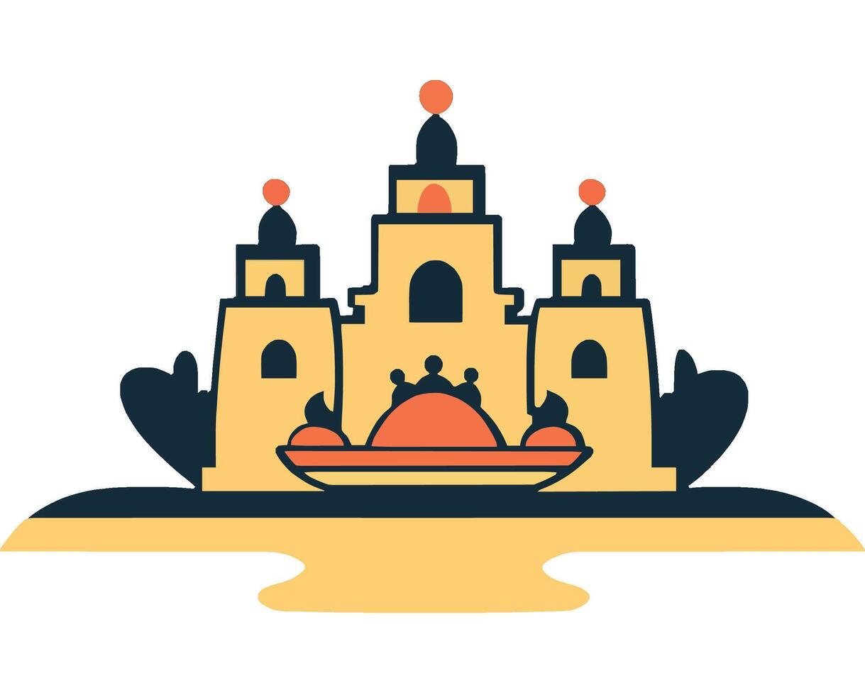 Castle Design with Modern Elements and Nature vector
