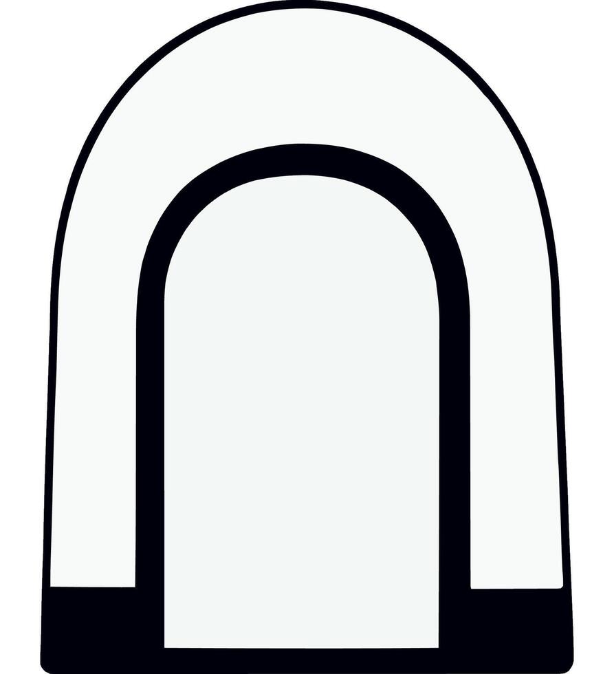 Simple Black White Arch Shape Design Visual vector