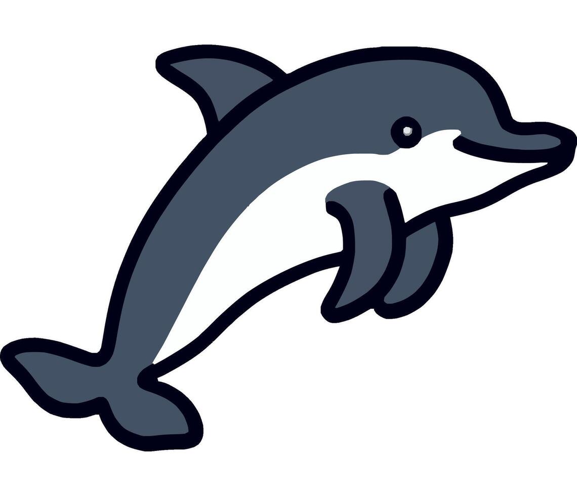 Dolphin Swimming in Ocean vector