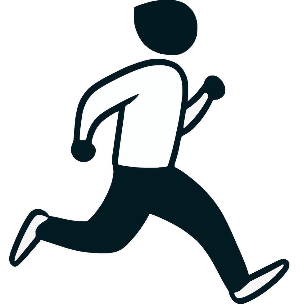 Running Motion Fitness Activity Outdoors vector