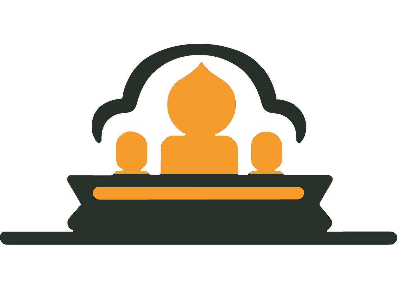 Buddha Meditation Symbol with Figures in Peaceful Design vector