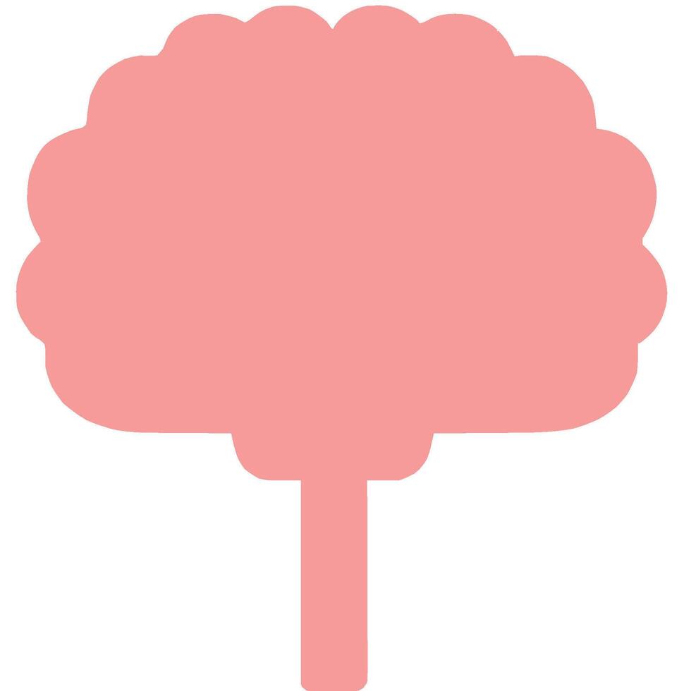 Pink Tree Shape Icon Design Nature Silhouette Art vector