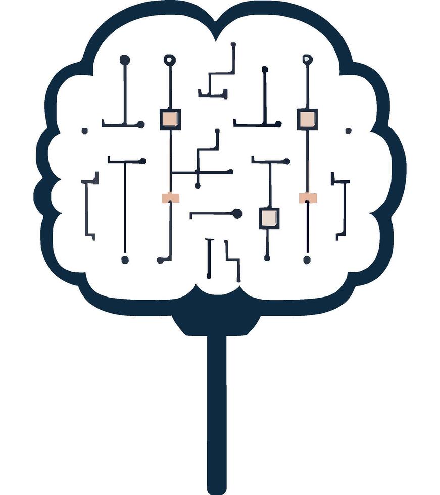 Brain Design with Circuit Patterns and Innovation vector