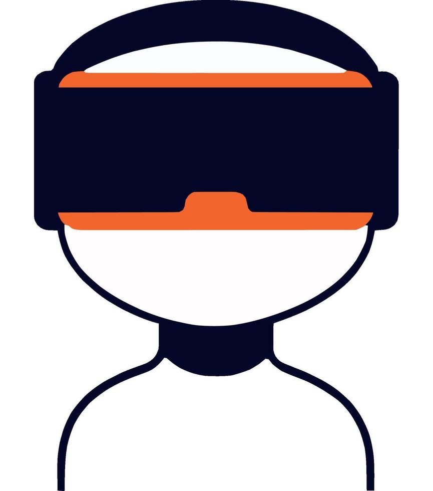 Virtual Reality Headset User Experience in Technology vector