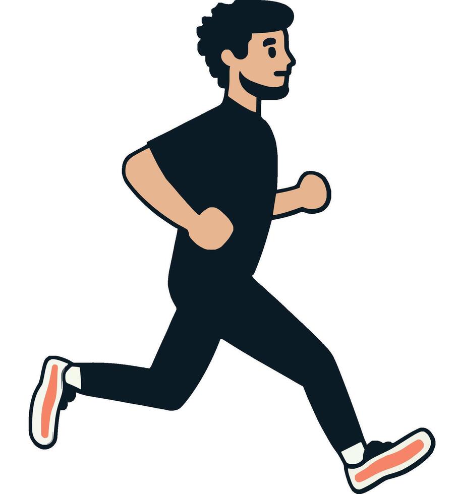 Running Man Fitness and Exercise Activity vector