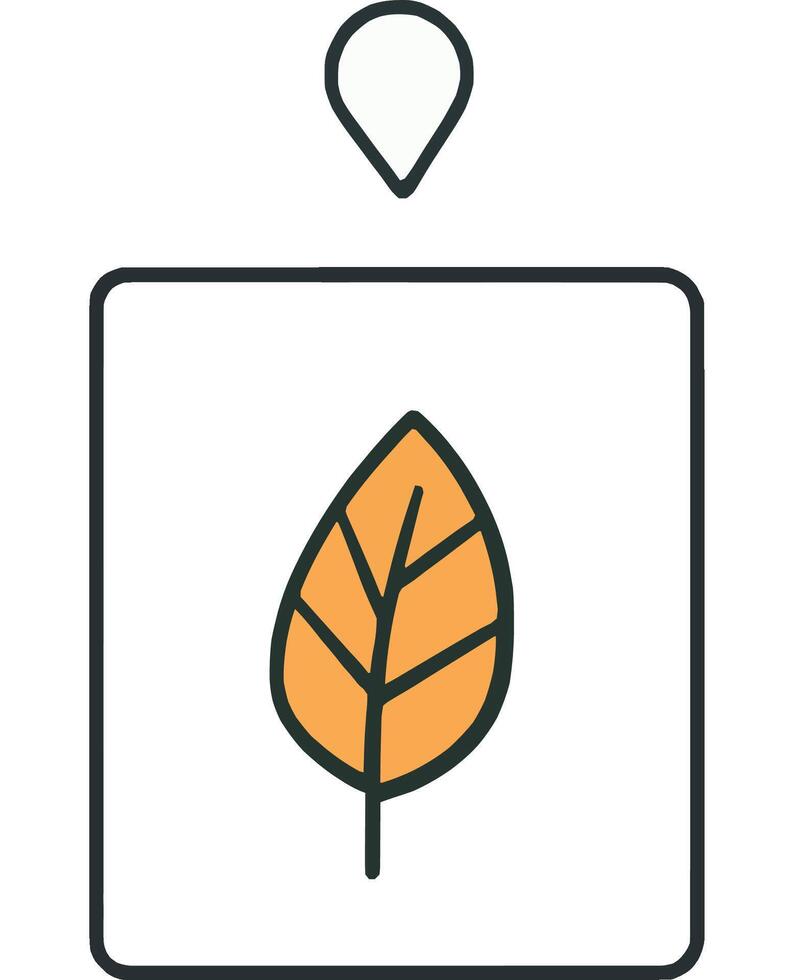 Leaf Icon Simple Design Fall Nature Tag vector