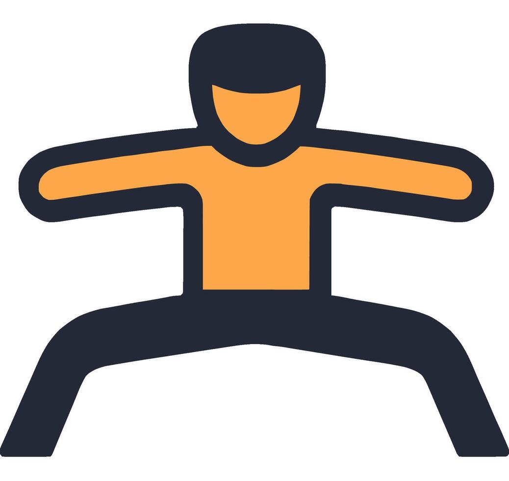 Fitness Stretching Pose for Health and Wellness vector