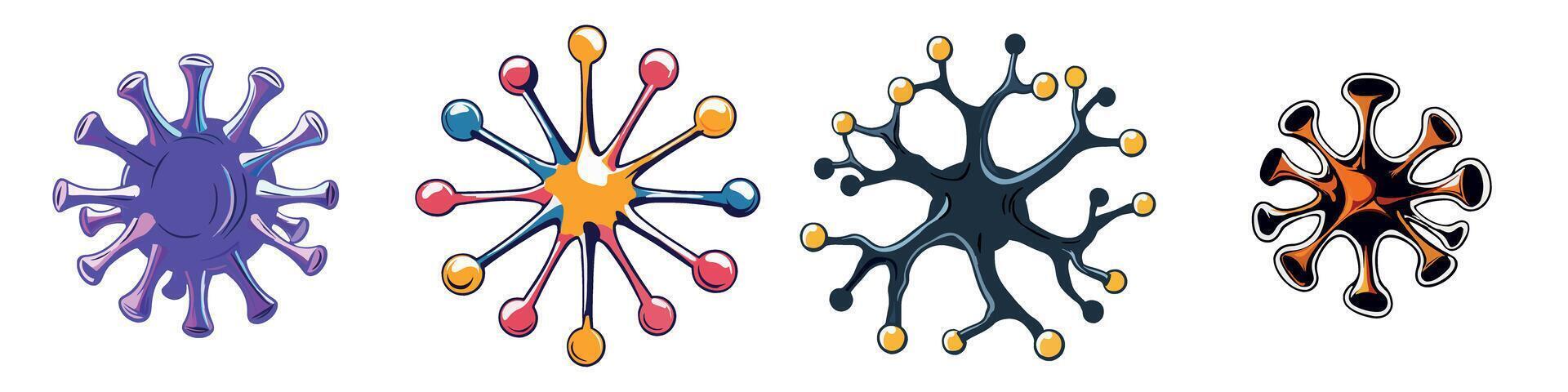 Virus Cell Structure and Microbe Biology vector