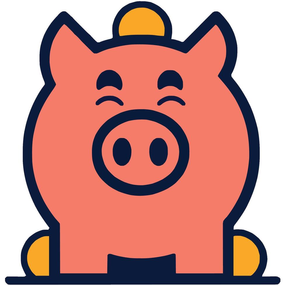 Piggybank Savings Finance Wealth Cartoon vector