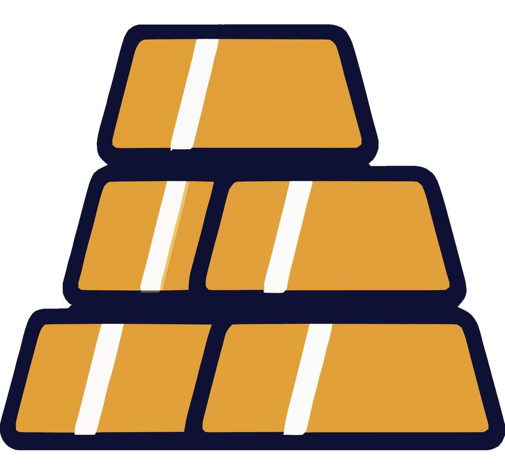 Stack of Gold Bars Wealth Investment and Luxury vector