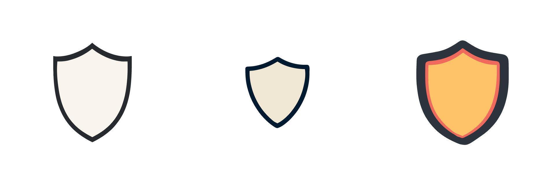 Shield Icon Protection Emblem Security Design vector