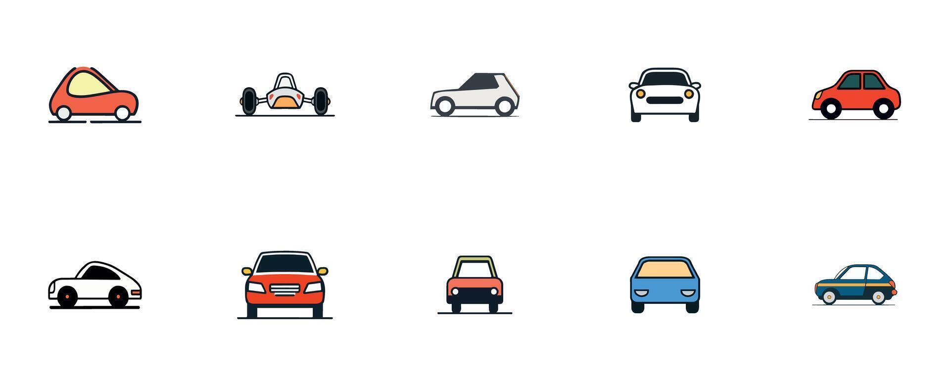 Cars and Vehicles in Various Styles and Designs vector
