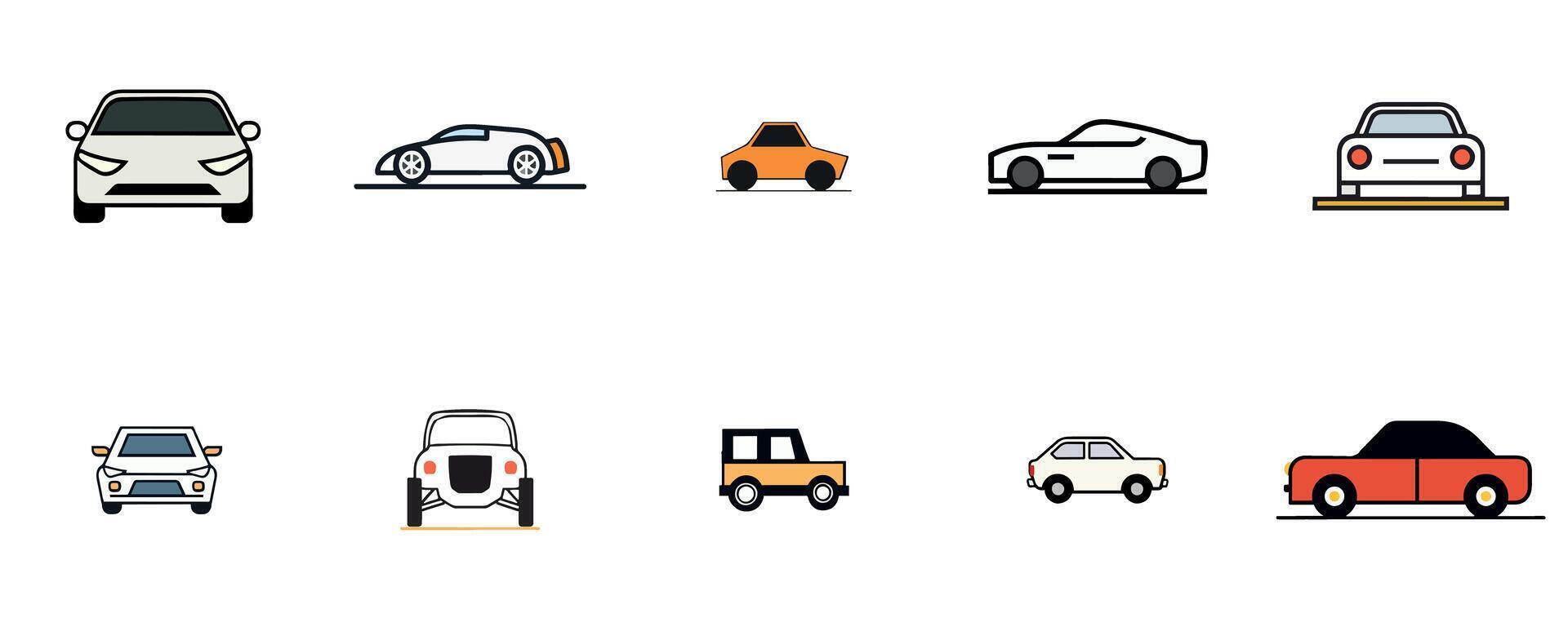 Various Types of Cars for Transportation and Style vector