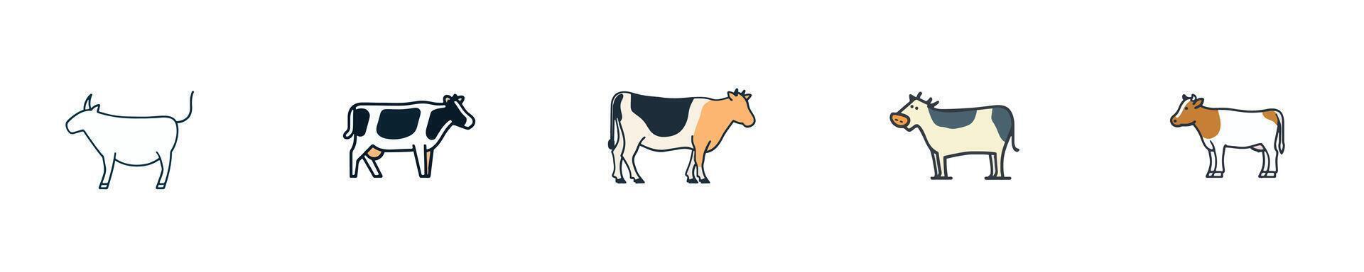 Cow Farm Animals Dairy Livestock Farming vector