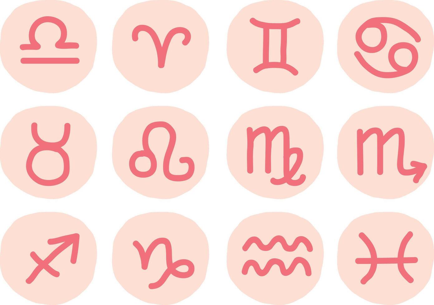 ZODIAC AND SIGNS vector