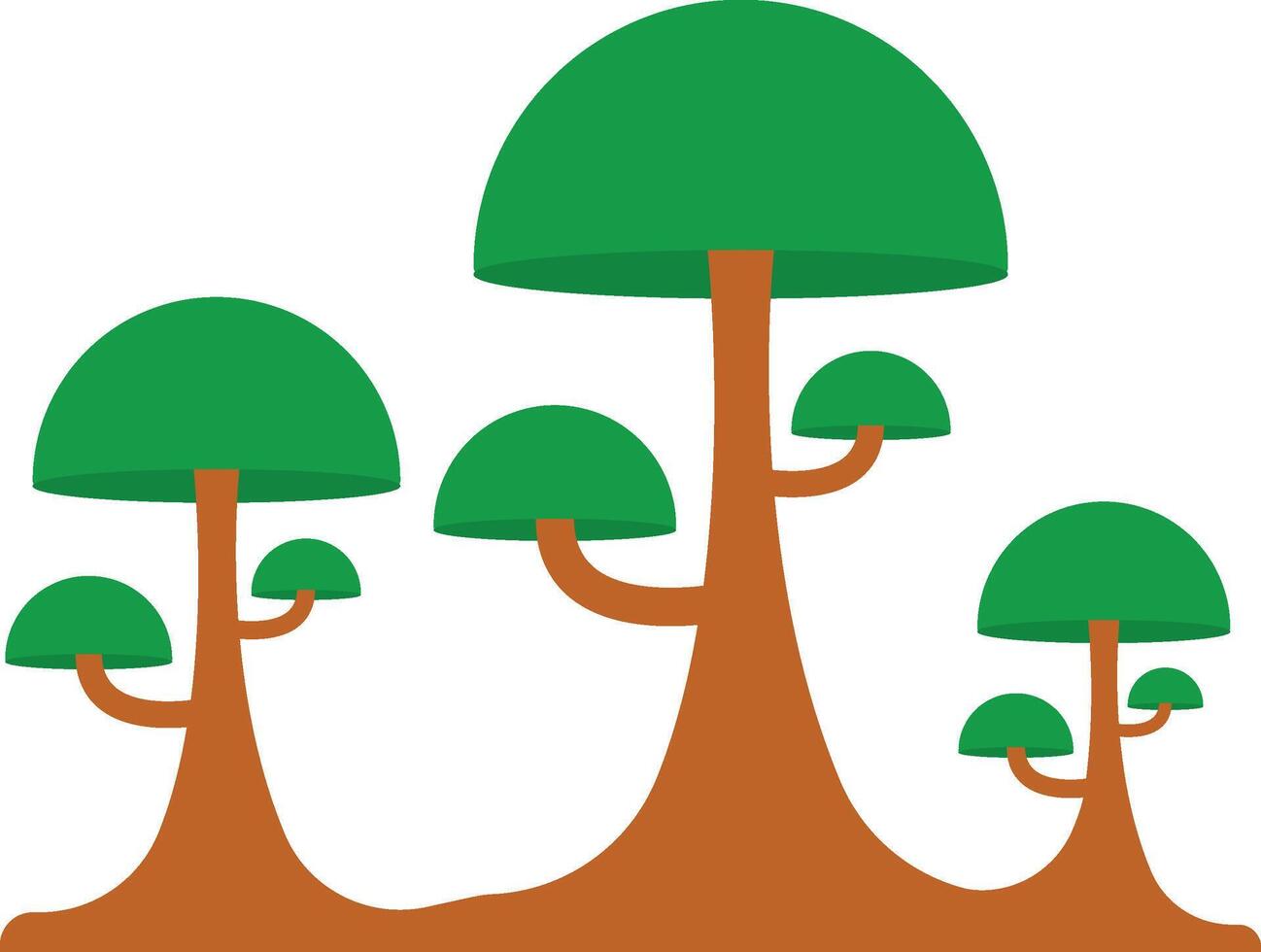 Forest Nature Icon in Cartoon Style vector