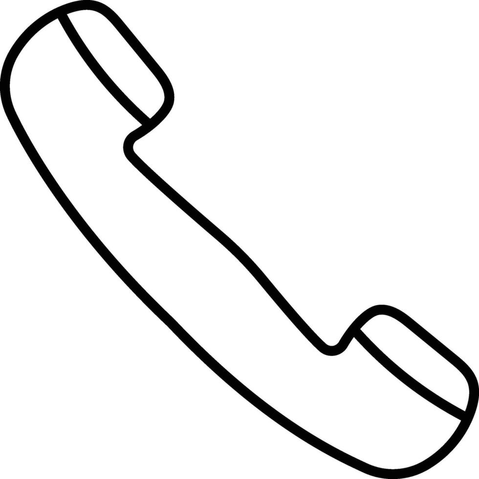 Phone Handle Business Outline Icon vector