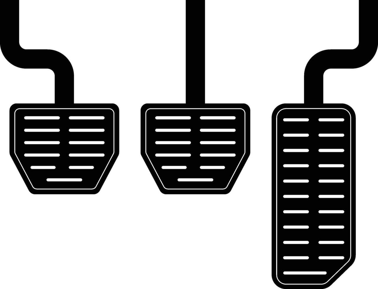 Accelerator, Break and Clutch Car Pedals Icon vector